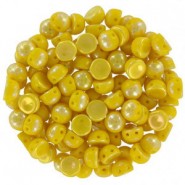 Czech 2-hole Cabochon kralen 6mm Lemon Full Light AB